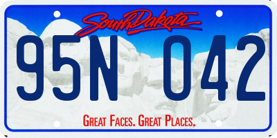 SD license plate 95NO42