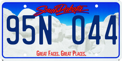 SD license plate 95NO44