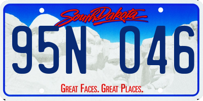 SD license plate 95NO46