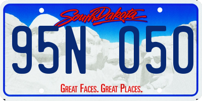 SD license plate 95NO50