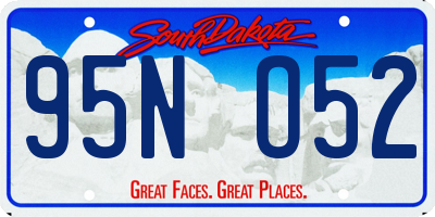 SD license plate 95NO52