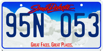 SD license plate 95NO53