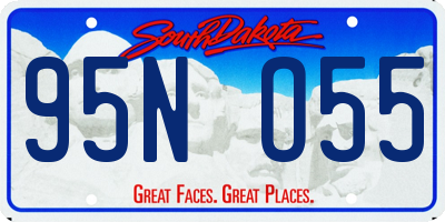 SD license plate 95NO55