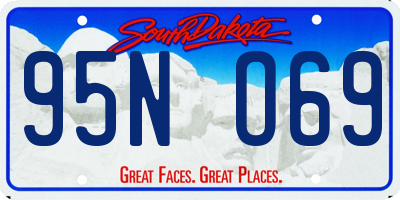 SD license plate 95NO69