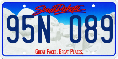 SD license plate 95NO89