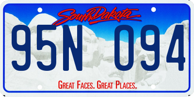 SD license plate 95NO94