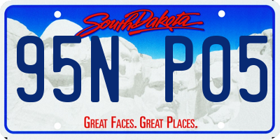SD license plate 95NP05
