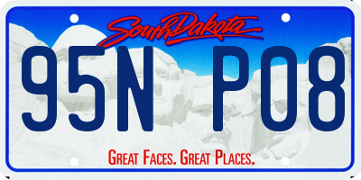 SD license plate 95NP08