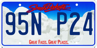 SD license plate 95NP24