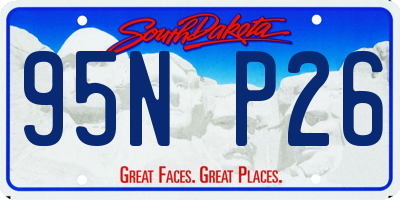 SD license plate 95NP26