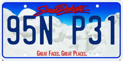 SD license plate 95NP31