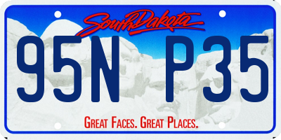 SD license plate 95NP35