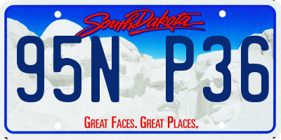 SD license plate 95NP36