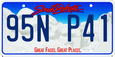 SD license plate 95NP41