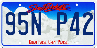 SD license plate 95NP42