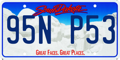 SD license plate 95NP53