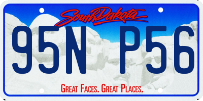 SD license plate 95NP56