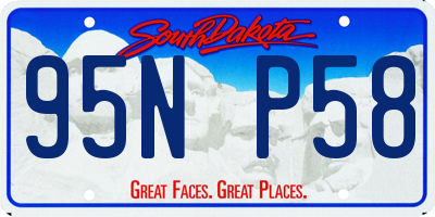 SD license plate 95NP58