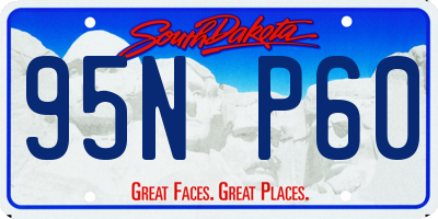 SD license plate 95NP60