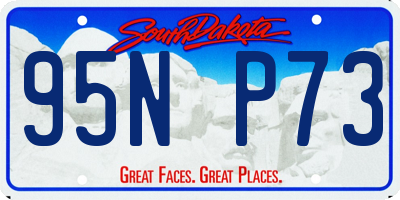SD license plate 95NP73