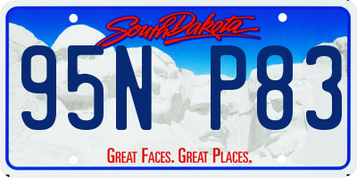 SD license plate 95NP83