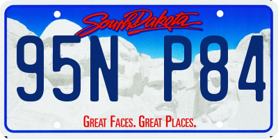 SD license plate 95NP84