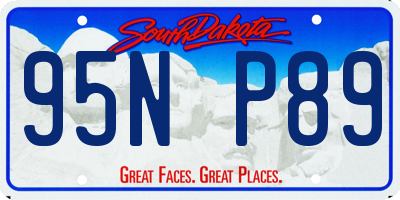SD license plate 95NP89