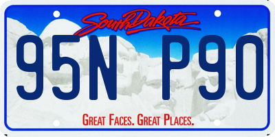 SD license plate 95NP90