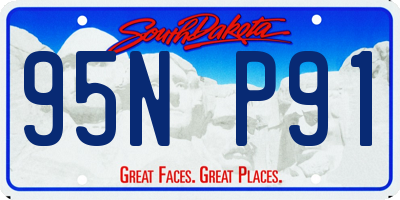 SD license plate 95NP91
