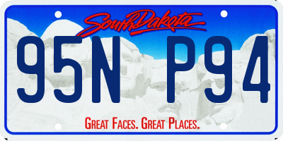 SD license plate 95NP94