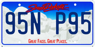 SD license plate 95NP95