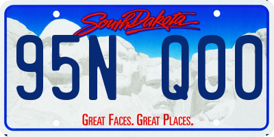 SD license plate 95NQ00
