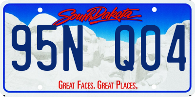 SD license plate 95NQ04