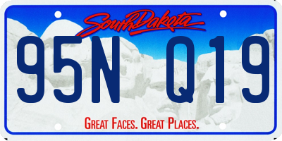 SD license plate 95NQ19