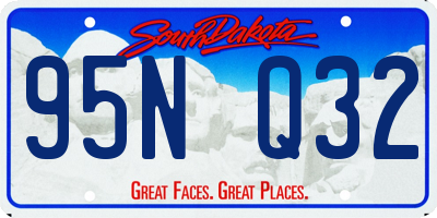 SD license plate 95NQ32
