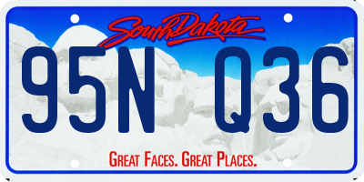 SD license plate 95NQ36