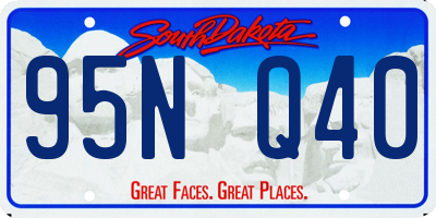 SD license plate 95NQ40