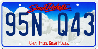 SD license plate 95NQ43