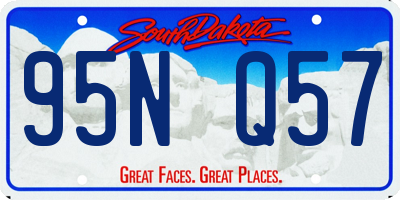 SD license plate 95NQ57