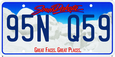 SD license plate 95NQ59