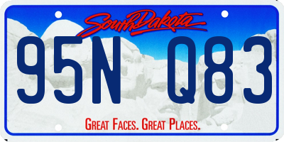 SD license plate 95NQ83