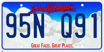 SD license plate 95NQ91