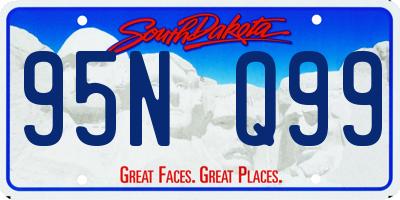 SD license plate 95NQ99