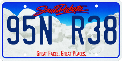 SD license plate 95NR38