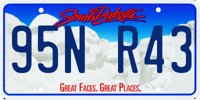 SD license plate 95NR43