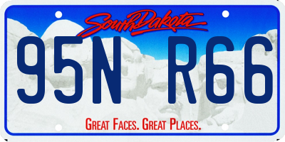 SD license plate 95NR66