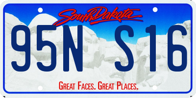 SD license plate 95NS16