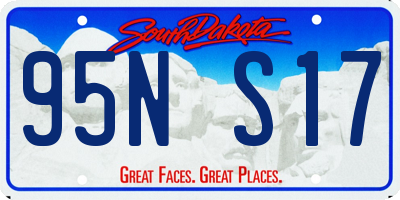 SD license plate 95NS17