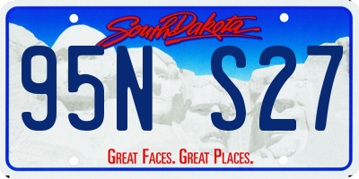 SD license plate 95NS27