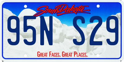 SD license plate 95NS29